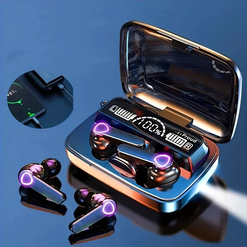 M19 Bluetooth Headset Wireless Tws Gaming Unterstützung Noise-Cancelling Touch In-Ear Mini Notfall Power Bank Headset
