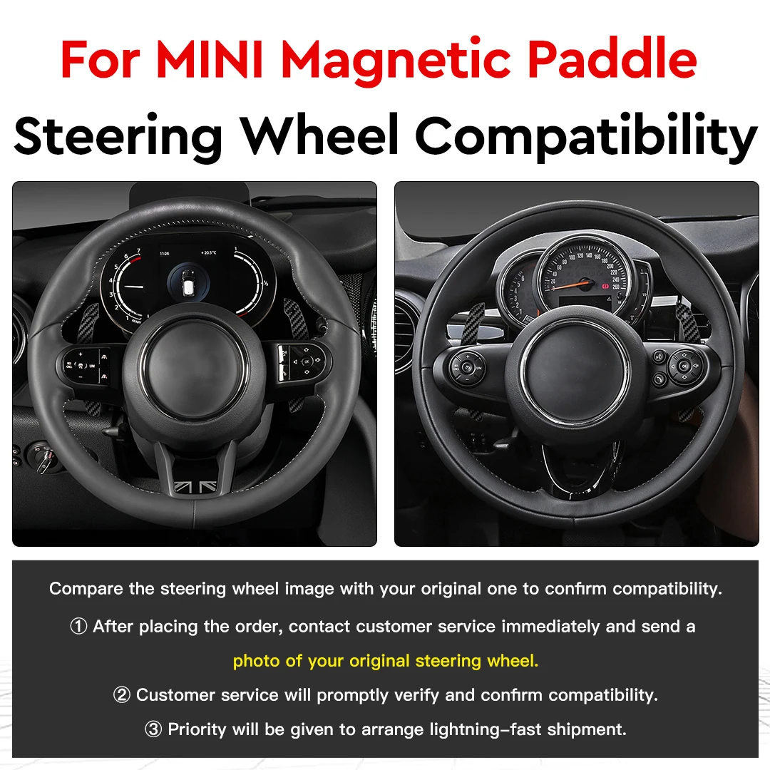 OHC 모터 플러그 앤 플레이 리얼 카본 파이버 알루미늄 마그네틱 패들 시프터, 미니 F54, F55, F56, F57, F60 LCI 호환 가능