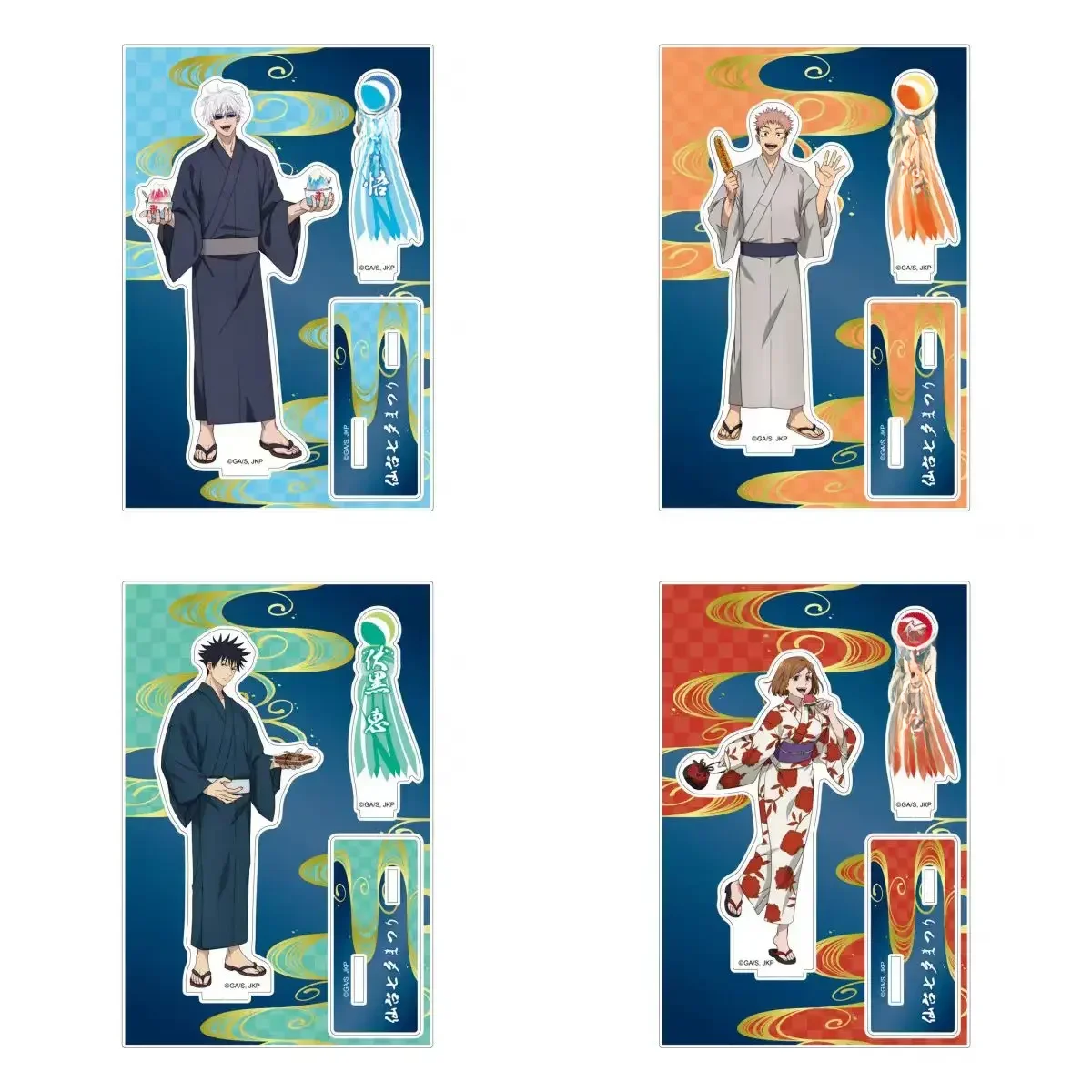 Support en acrylique pour Anime Jujutsu Kaisen Gojo Satoru Megumi Yuji Itadori, 15cm, Festival Qixi en Sendai, modèle kimono, décoration de bureau, cadeaux