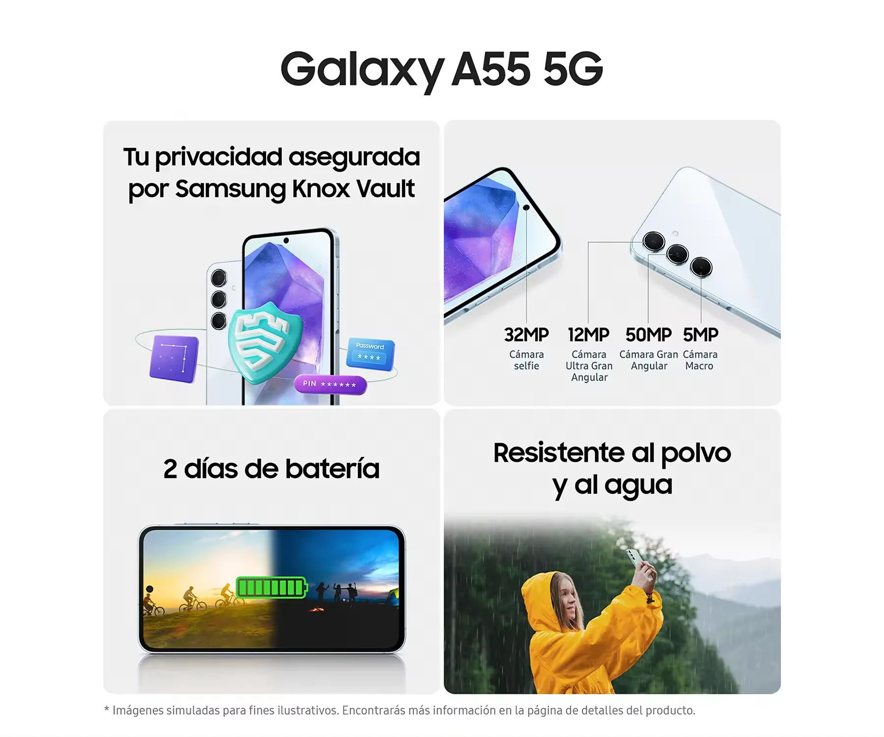 Samsung Galaxy A55 5G Smartphone Exynos 1480 50MP Camera 6.6\