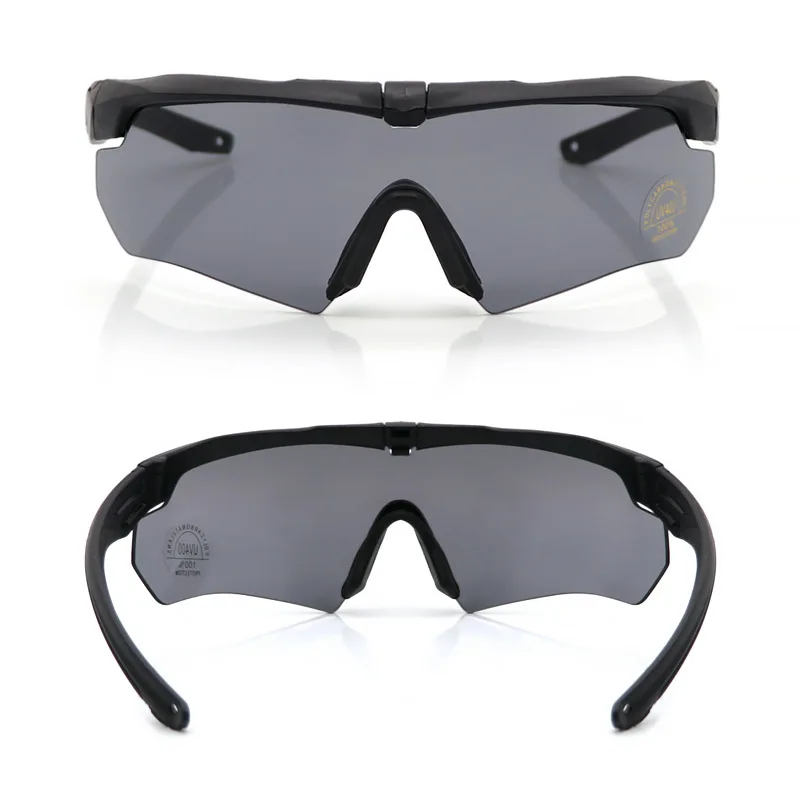 Polarized Tactical Goggles Set para escalada, esportes ao ar livre, Windproof, Dustproof, protetor, óculos, segurança, novo, 3 Lens