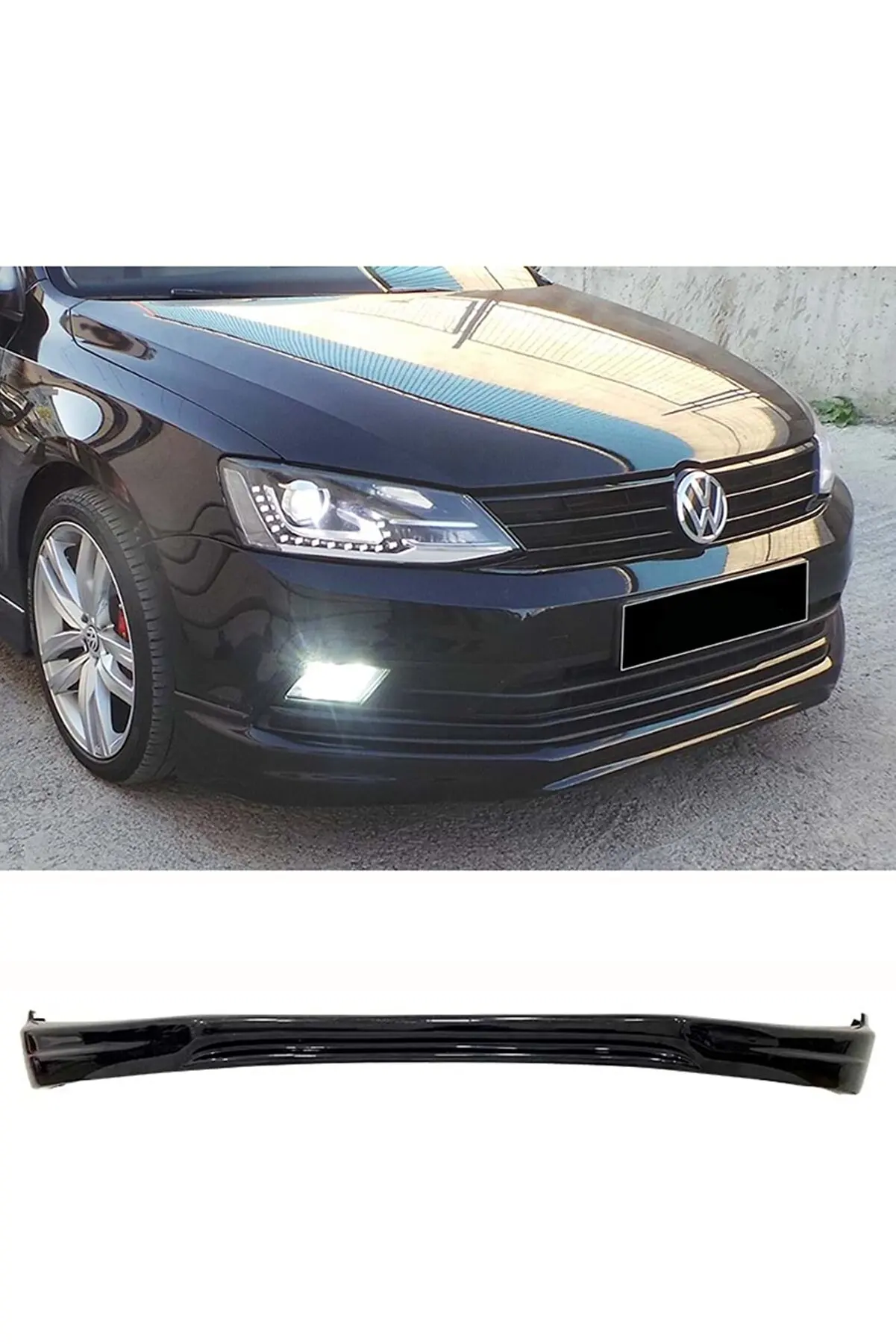 

Front Lip For VW Volkswagen Jetta Mk6 Facelift Case Perfectly Compatible with 2014 - 2018 Models- Splitter Diffuser Spoiler