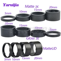 Yaruijia 5mm/10mm/15mm/20mm Carbon Fiber Washer Bike Fiber Headset Stem Spacers Bike Fix Refit Glossy&Matte washer