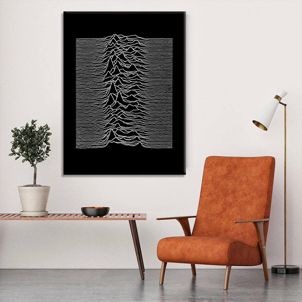 Posters and Prints Black Joy Division Unknown Pleasures Music Poster Wall Art Pictures Canvas Painting For Bedroom Home Decor