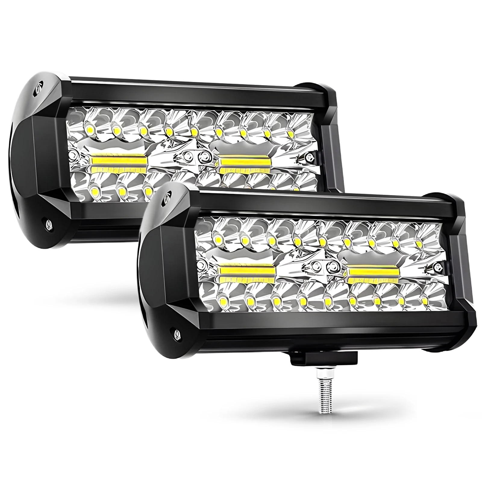 CO LIGHT 2PCS LED Work Light Bar 7inch Flood Spot Lights Driving Offroad Car Truck UTE 4WD 12V 24V offroad use