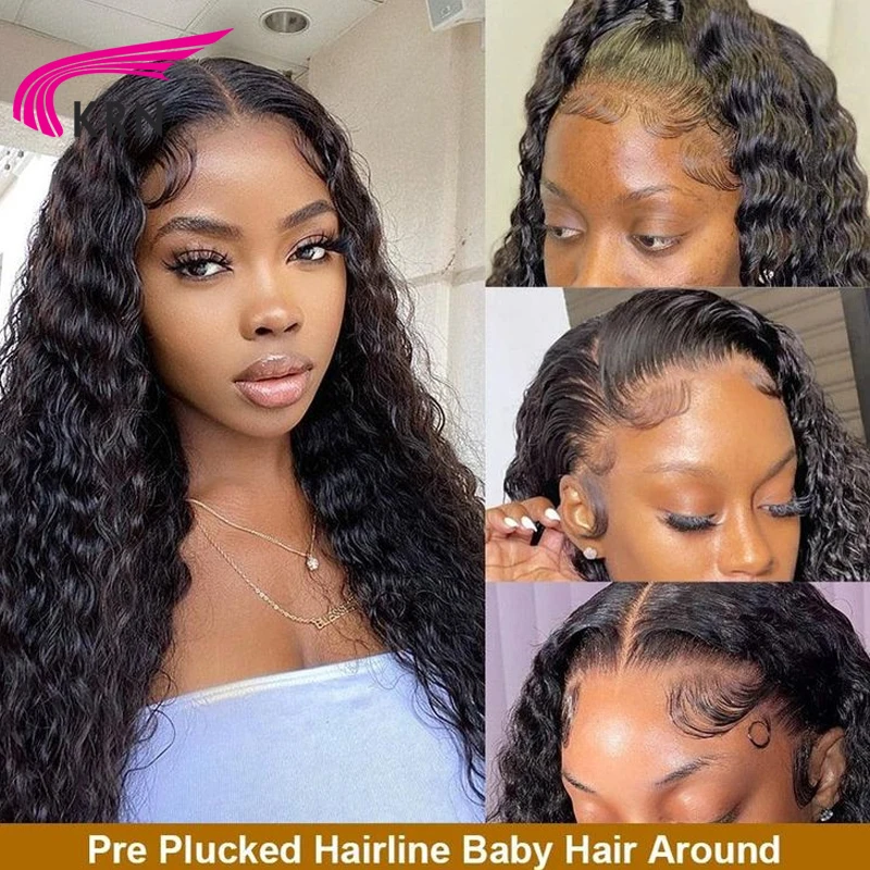 

HD Lace Front Human Hair Wigs Curly HairPre Plucked Remy Brazilian 4x4 Closure Wigs For Women Transparent 13x4 Lace Frontal Wigs