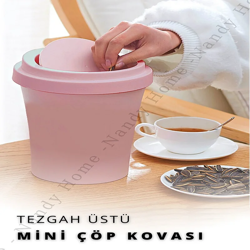 Mini Desktop Bin Small Trash Can Tube Plastic Multifunctional Garbage Storage Box Living Room Coffee Table Small Paper Basket