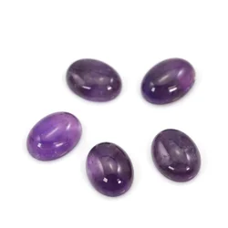 5pcs Amethyst Oval Cabochon Cab Genuine Natural Stone 4x6-13x18mm For Jewelry Making DIY Pendant Earrings Rings Craft