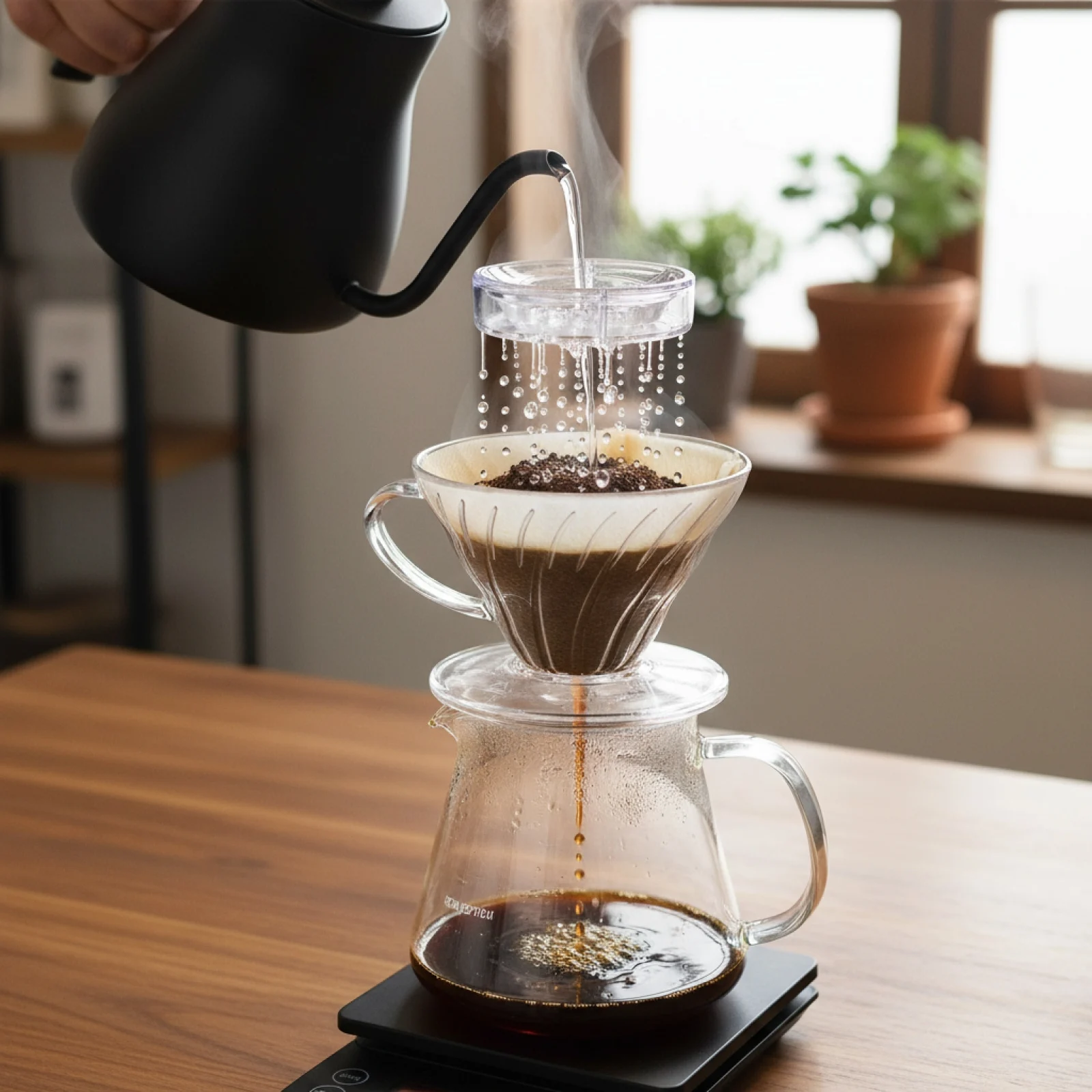 Home Coffee Dripper Pour-Over Kitchen Brew Shower Tool - Coffee Drips Assist for Perfect Cup at Home