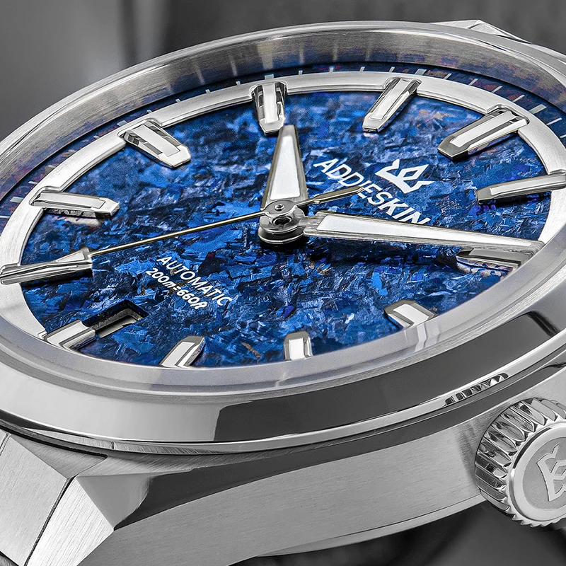 AddiesKin K006 Men's Luxury Automatic Watch High Purity Crystallized Titanium Dial Stainless Steel Sapphire Crystal Miyota 9015