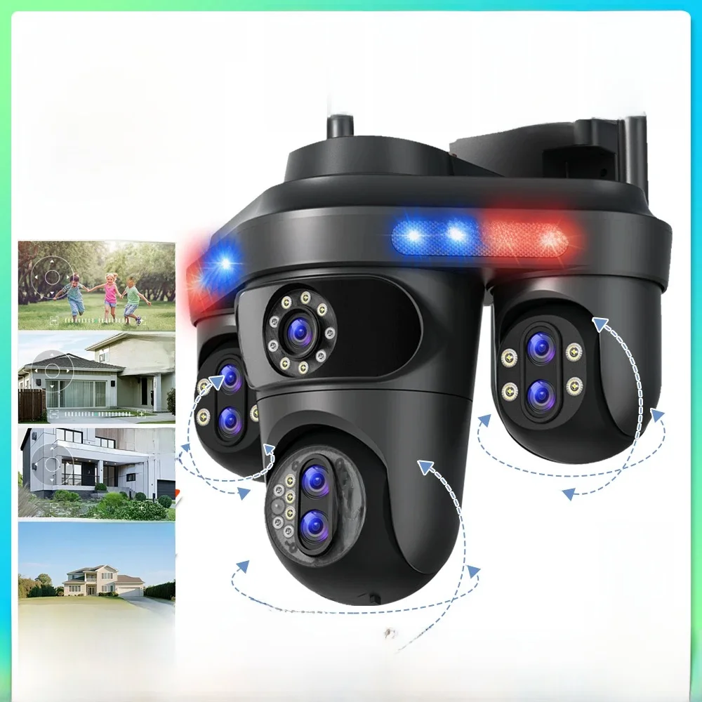 LS VISION 7 Len 4-scherm WIFI-beveiligingscamera Buiten Kleur Nachtzicht Tweeweg audio Bewegingssensor Draadloze IP-camera voor thuis - afbeelding 2