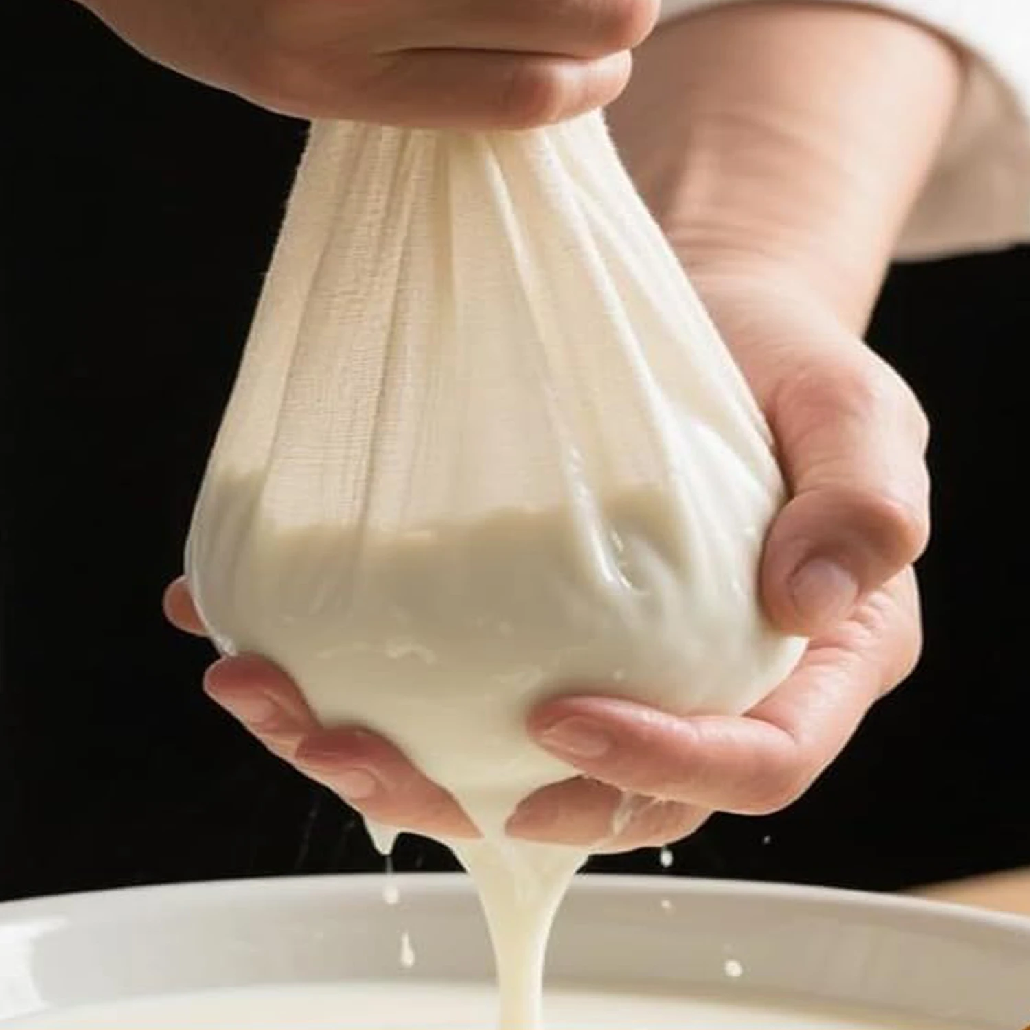 Paño de queso reutilizable con cordón, tofu, queso, leche de soja, filtro de tela, colador de café y yogur, colador de cocina, bolsa de fermentación de alimentos