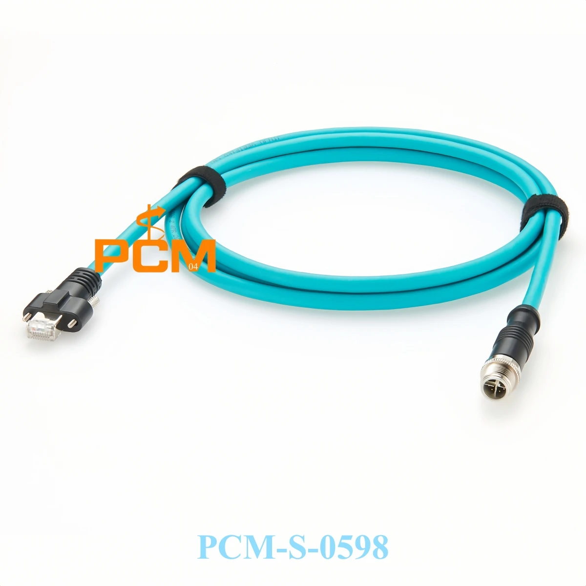 Screw lock M12 to RJ45 GigE Ethernet cable, M12 X-code 8 pin male to RJ45 CAT6A male panel mount cable for high-speed data