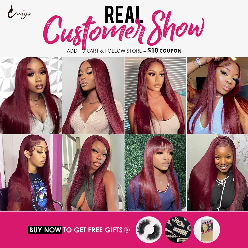 Uwigs Colored Burgundy Red 30 Inch Bundles Human Hair Bundles Brazilian Hair Extension 99J Silk Bundles Remy Weaves Bundles Hair