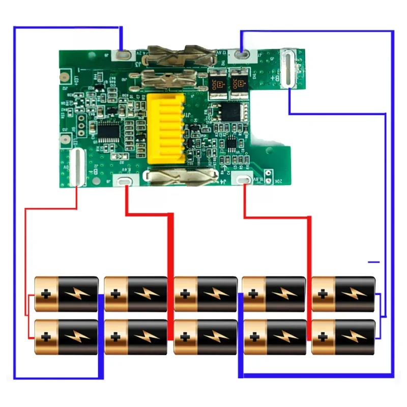 Pour Makita 18V BL1830 Li-ion batterie BMS PCB carte de Protection de charge outil électrique BL1815 BL1860 LXT400 bl1850 état de batterie LED