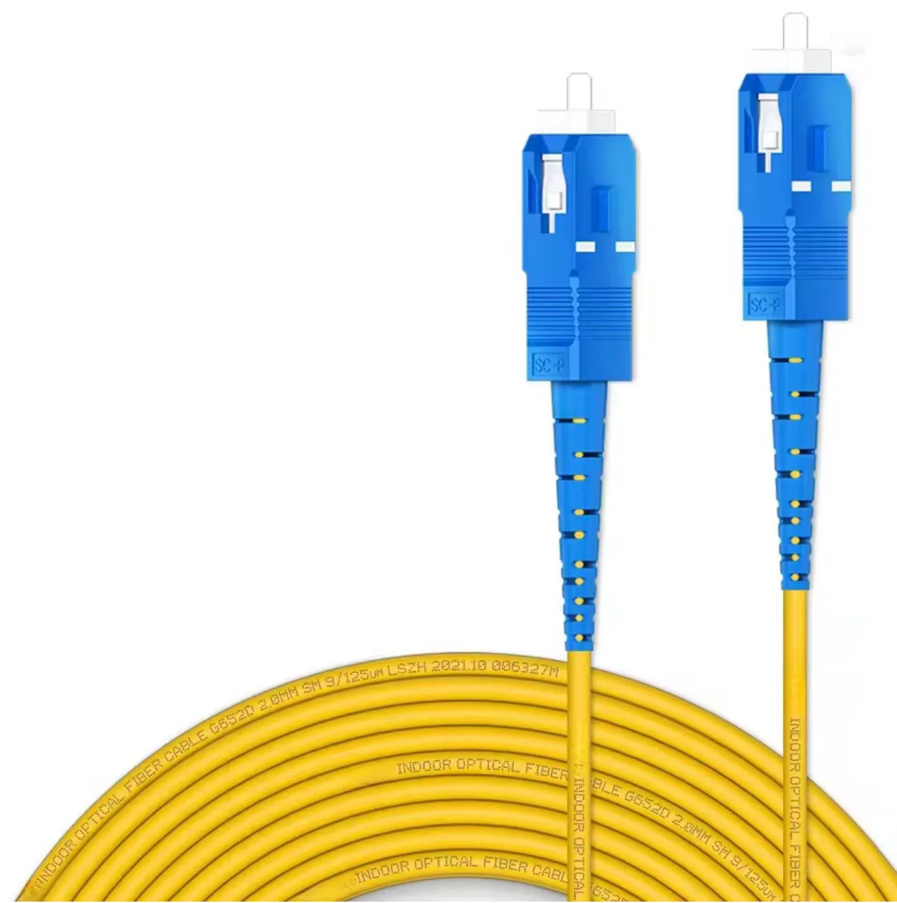 

SC to SC Fiber Optic Cable Jumper Optical Patch Cord Simplex Single-Mode SMF 9/125μm SC-SC Insensitive 2.0mm Fiber Optic Cord