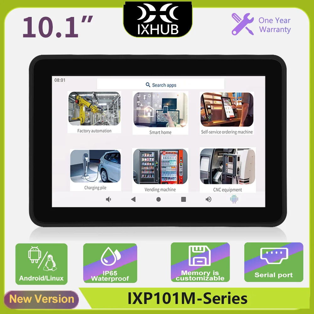 

IXHUB Smart HMI Embedded 10.1" IPS LCM Monitor with 1280x800 Resolution 500 Nit Brightness for Vending Machines