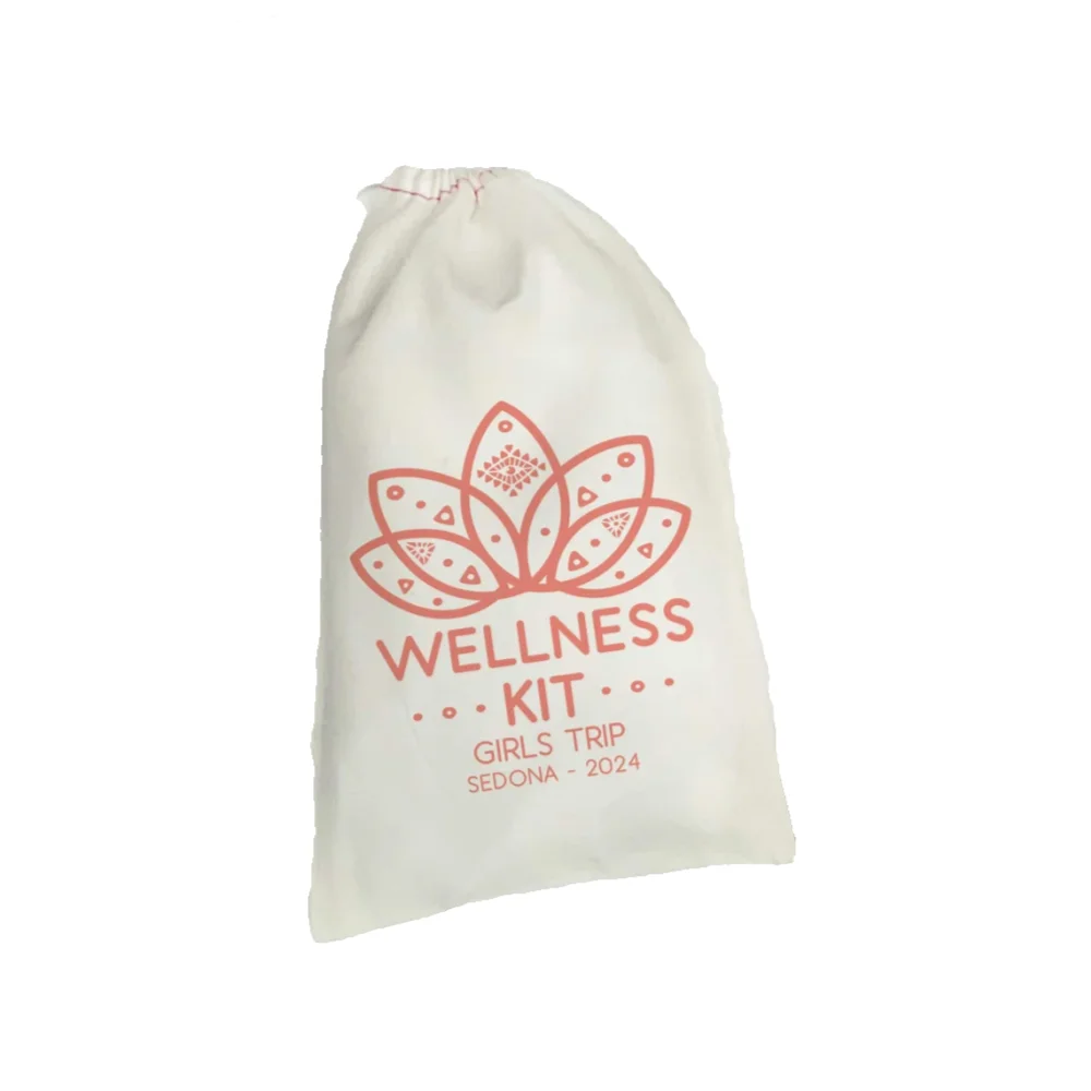 Wellness Kit Bags-Yoga Retreat Gift Bags-Spa Day Favor Bags-Girls Trip Gift Bags-Lotus Flower Survival Kit Bags-Self Care Gifts