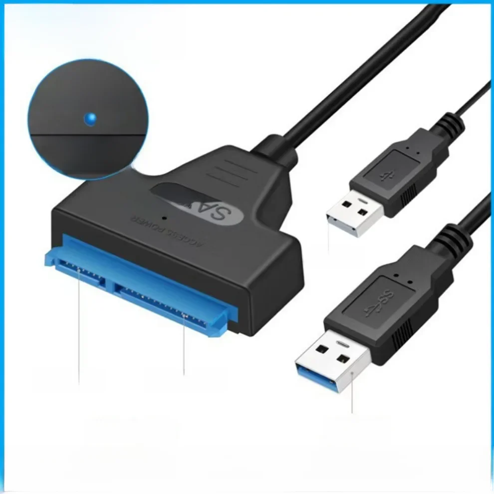 Kabel SATA do USB 3.0/2.0 do 2,5-calowego zewnętrznego dysku twardego SSD SATA 3 22-pinowy kabel USB 3.0/2.0 do Sata III do 6 Gb/s — zdjęcie produktu 7