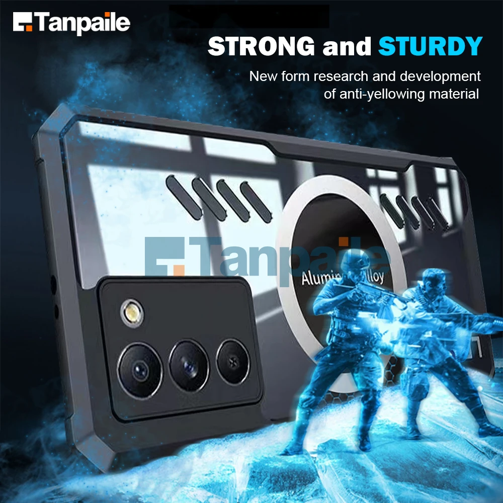 Tanpaile Cooling Magnetic Case For Lenovo Legion Y70 Shockproof Hard Bumper Heat Dissipation Back Cover