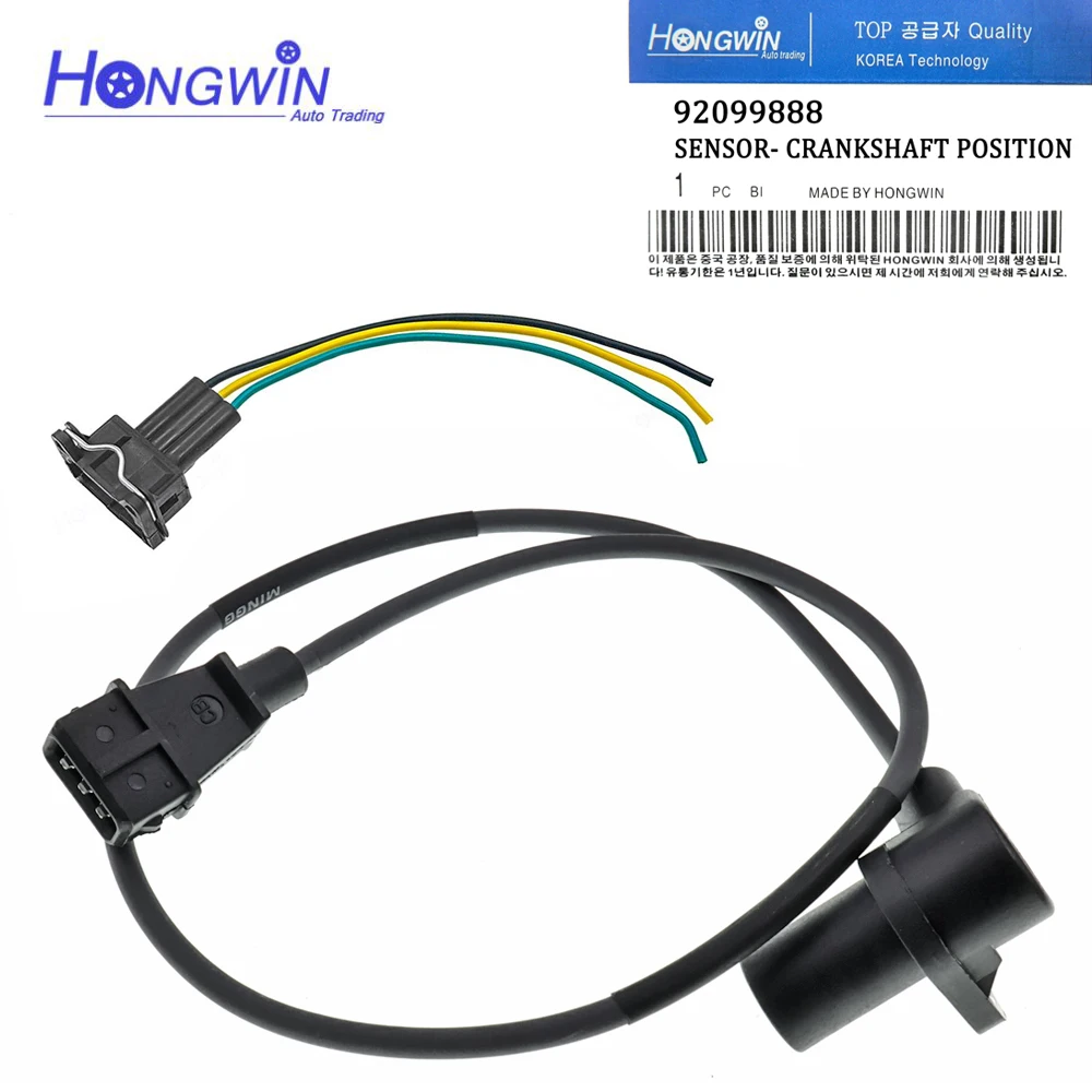 Sensor de posição do virabrequim para GM Buick Sail 1.6L 670 & Plug 92099888 Chevrolet Aveo Peugeot Fiat 0261210127 0261210230