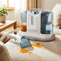 Nettoyeur de tapis portable 450W 10KPA, aspirateur multifonctionnel à main, nettoyeur de tapis et de canapé humide, double réservoir d'eau, machine à nettoyer les taches pour canapé et siège de voiture 2