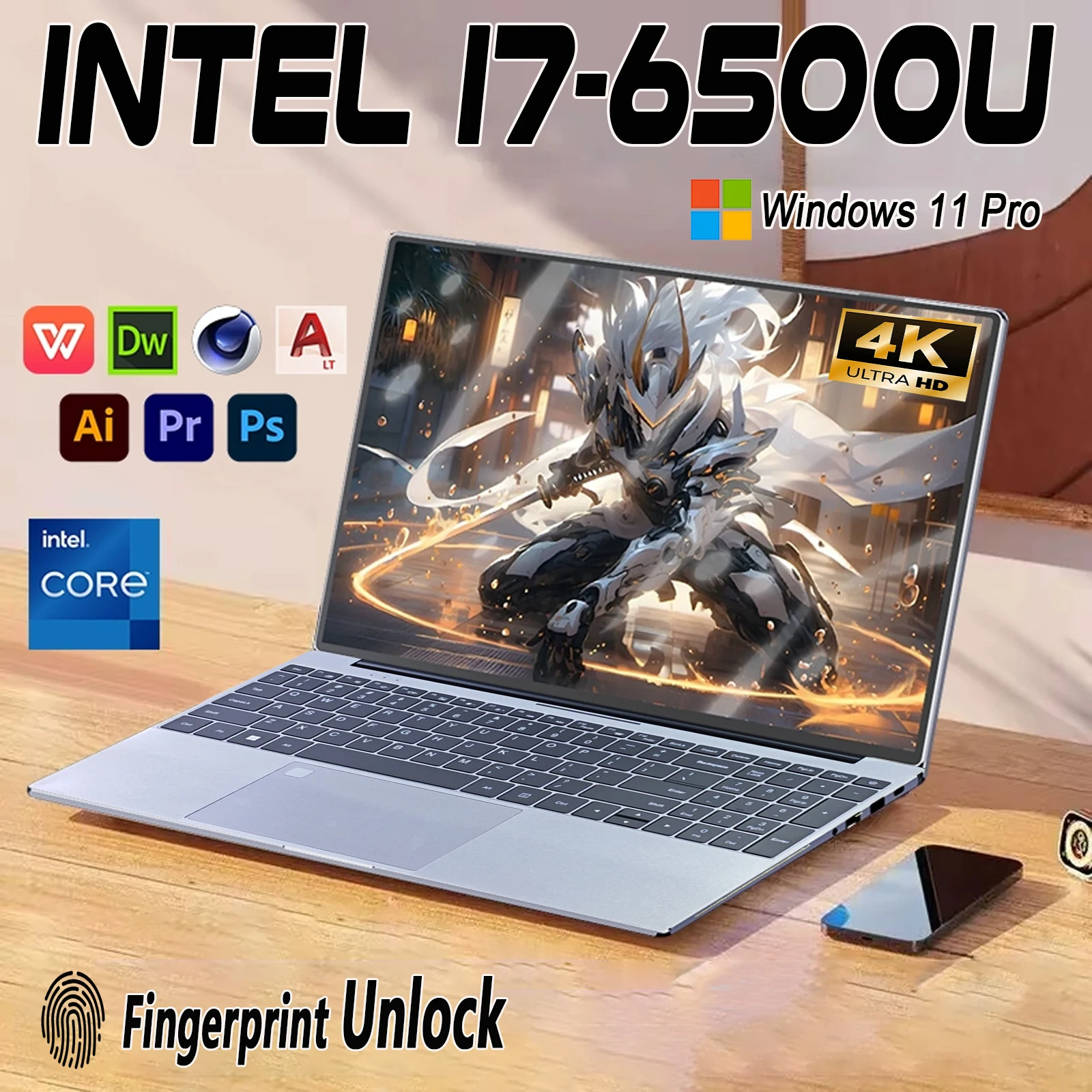 Portable Notebook Windows 11 Pro 15.6 inch  Laptop Computer HD Screen Intel Core i7-6500U 16GB RAM 1TB 2TB SSD  laptops PC