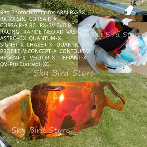 Photochromic Visor for ARAI RX-7X QUANTUM-X SIGNET-X CHASER-X QUANTIC PROFILE-V CONCEPT-X CONTOUR-X REGENT-X VECTOR-X DEFIANT-X