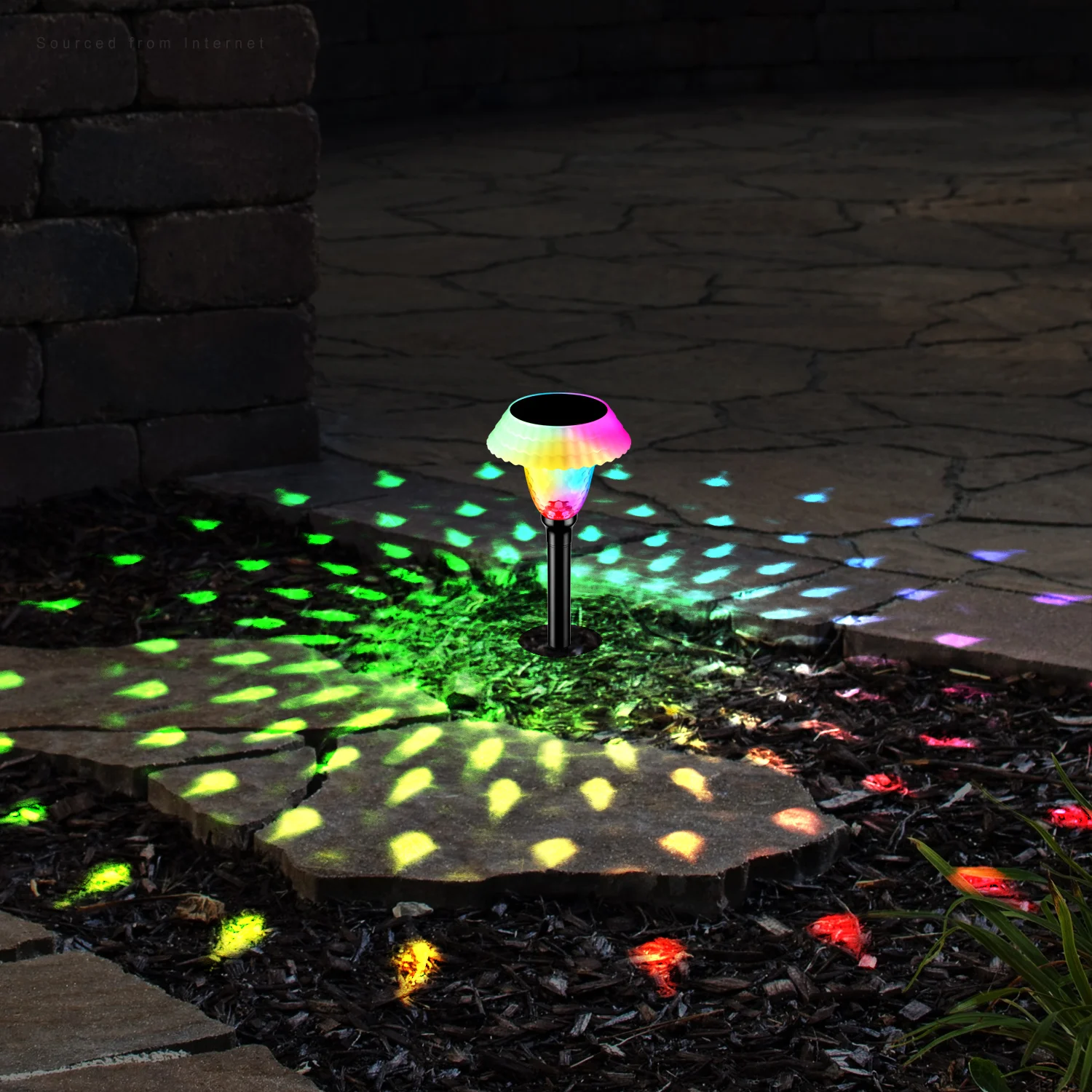 8-Pack Solar Pathway Colorful Lights, Dusk to Dawn Auto 7 Colors Changing LED Garden Lights, IP65 Waterproof Landscape