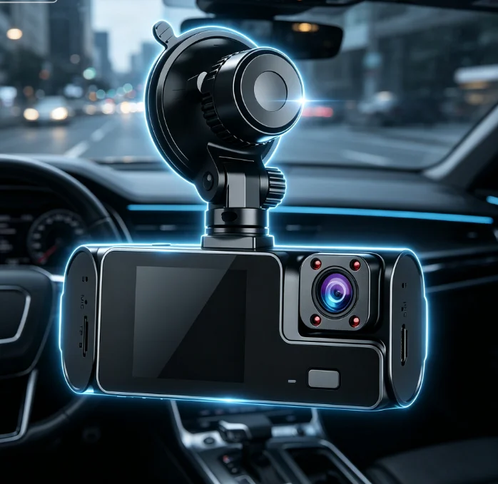 2 Camera Dash Cam W/ IR Night Vision Loop Recording & 2