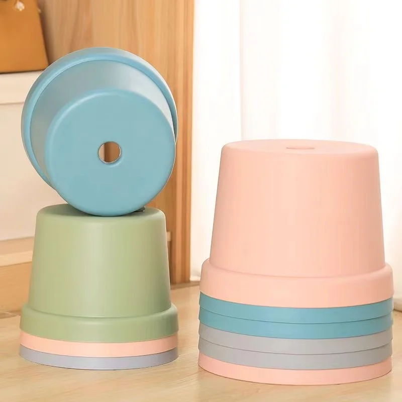 2025Plastic small stool household stacking thickened low stool sofa