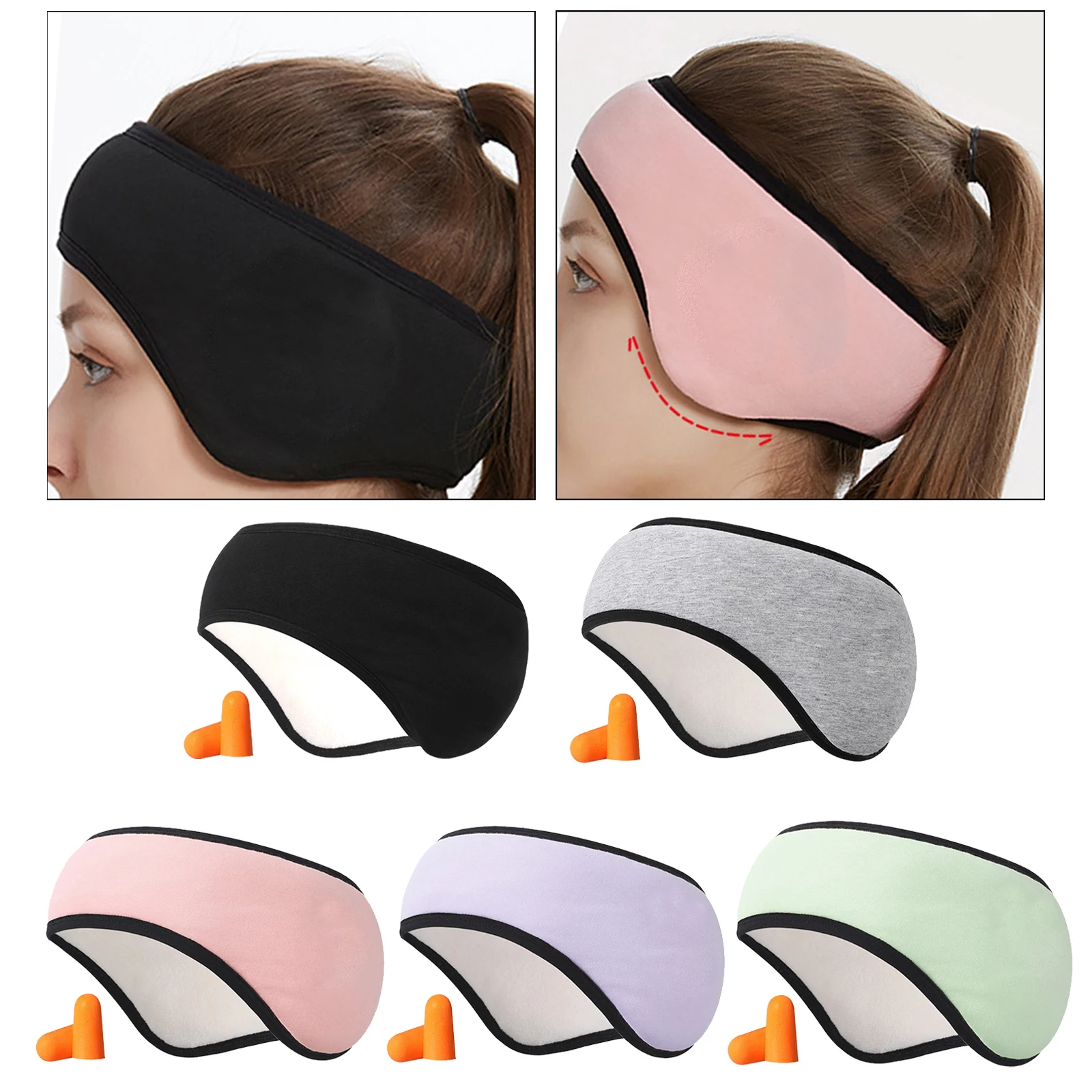 Noise Reduction Earmuffs Sleep Winter Warm Earmuffs Sports Ear Protection Artifact Hair Band Plush Windproof Cold Ear Warmer