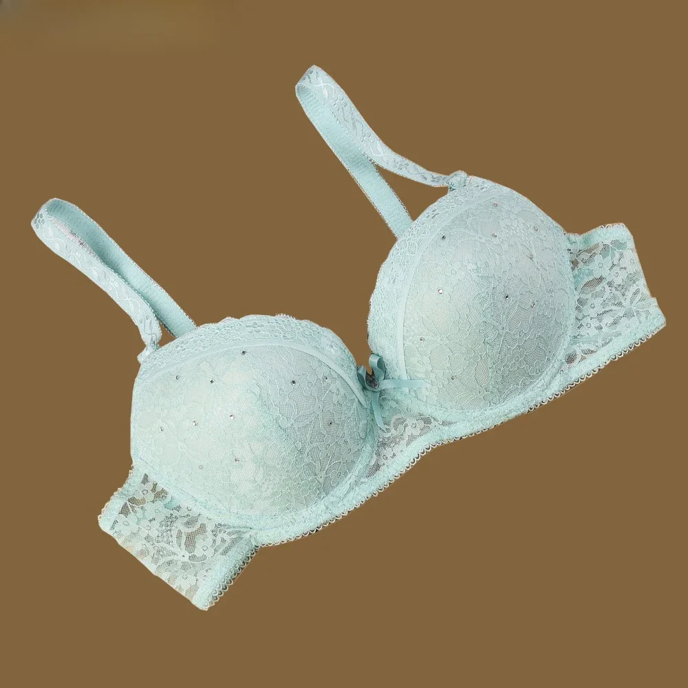 3/4 miseczka duży rozmiar biustonosz push up letni styl koronkowa seksowna bielizna dla kobiet biustonosz miseczka c miseczka b sutian bralette bielizna — zdjęcie 2
