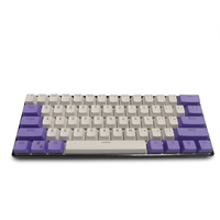 (Keycaps Only Sold)Purple White RK 61 Keycaps PBT Material OEM Highly Keycaps, Backlit Two-Color Mechanical Keyboard Keycaps