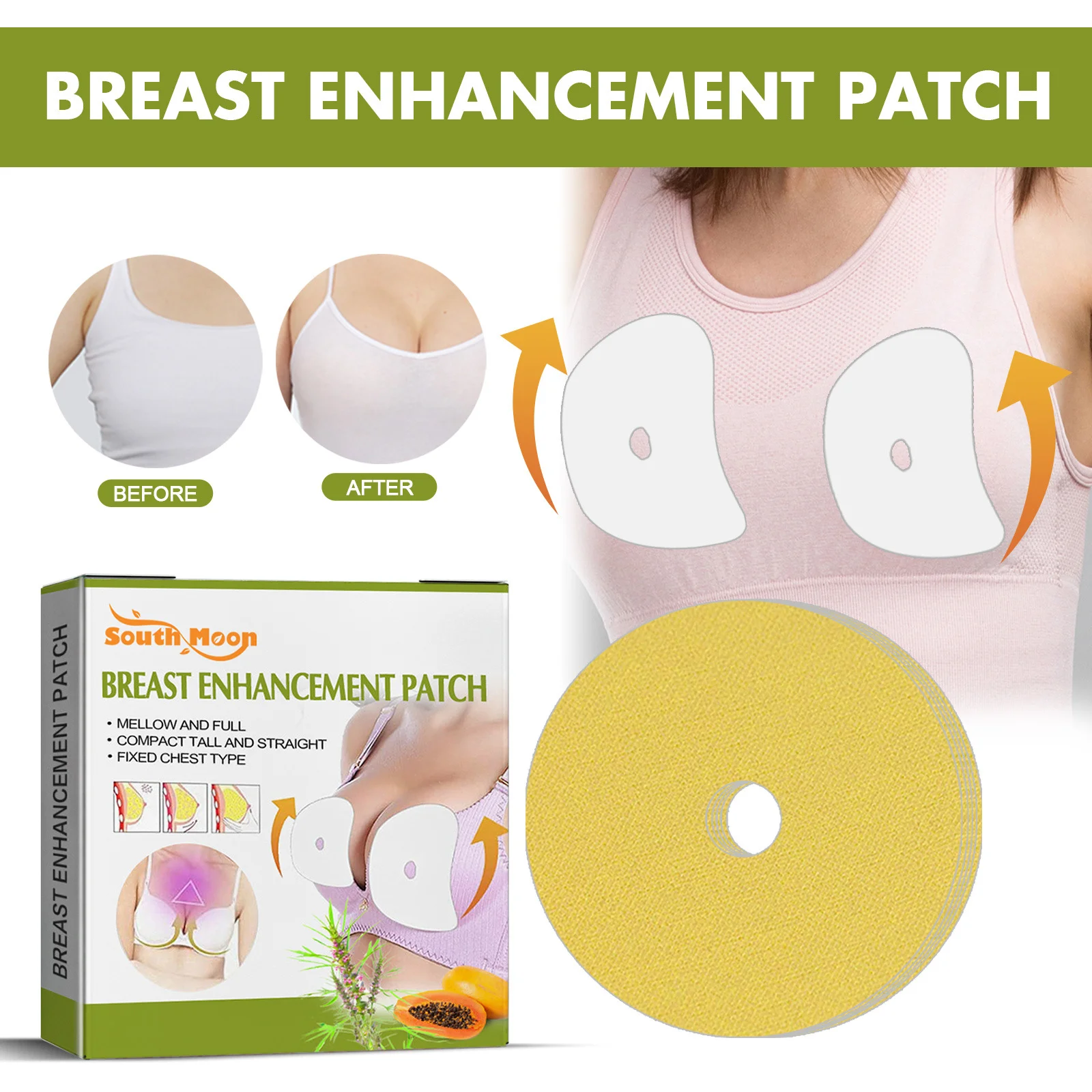 Breast Enlargement Patch Fast Growth Plump Breast Lifting Firming Bust Augmentation Improve Sagging Tightness Chest Enhancer Pad