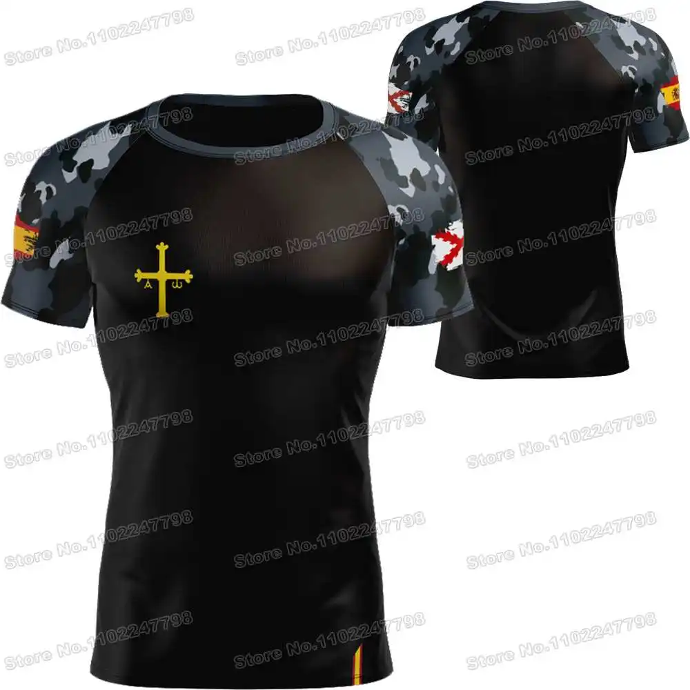 2023 كروز دي لا فيكتوريا أستورياس تي شيرت اسبانيا البحرية التكنولوجيا قمصان الرجال أستورياس ملابس ملابس علوية للرياضة اللياقة البدنية جيرسي ملابس الجري #1