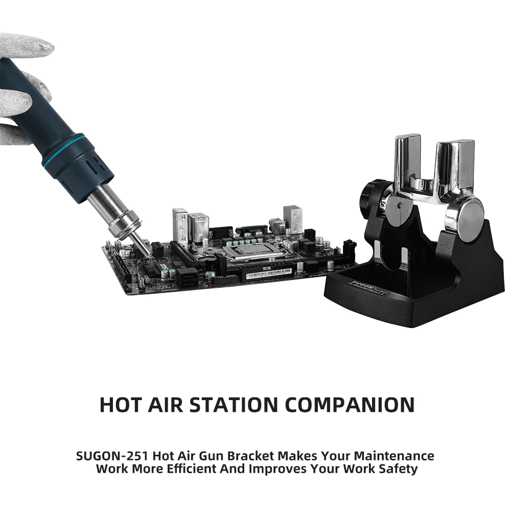 SUGON 251 Hot Air Rework Station Original Handle Bracket Heat Gun Handle Frame Replacement Parts For 8650 8630 Pro 8620DX 8610DX