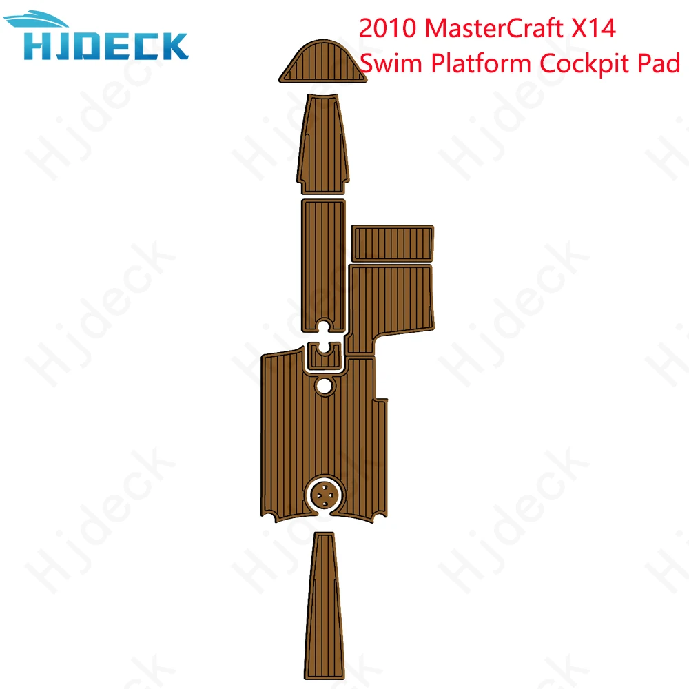 

2010 MasterCraft X14 Swim Platform Mat Boat EVA Foam Teak Deck Floor Pad Brown