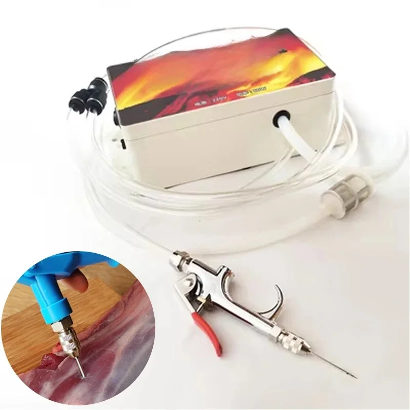 Electric Meat Brine Injection Pump High Pressure Bacon Pump Gun Meat Brine Injection Pump Meat Processing Machine 100-240V