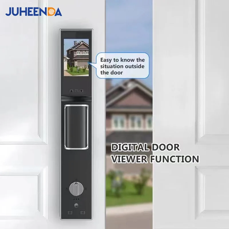 Digital Password Automatic Biometric Fingerprint Smart Lock With Camera, TTlocK App Bluetooth Home Security Electronic Door Lock