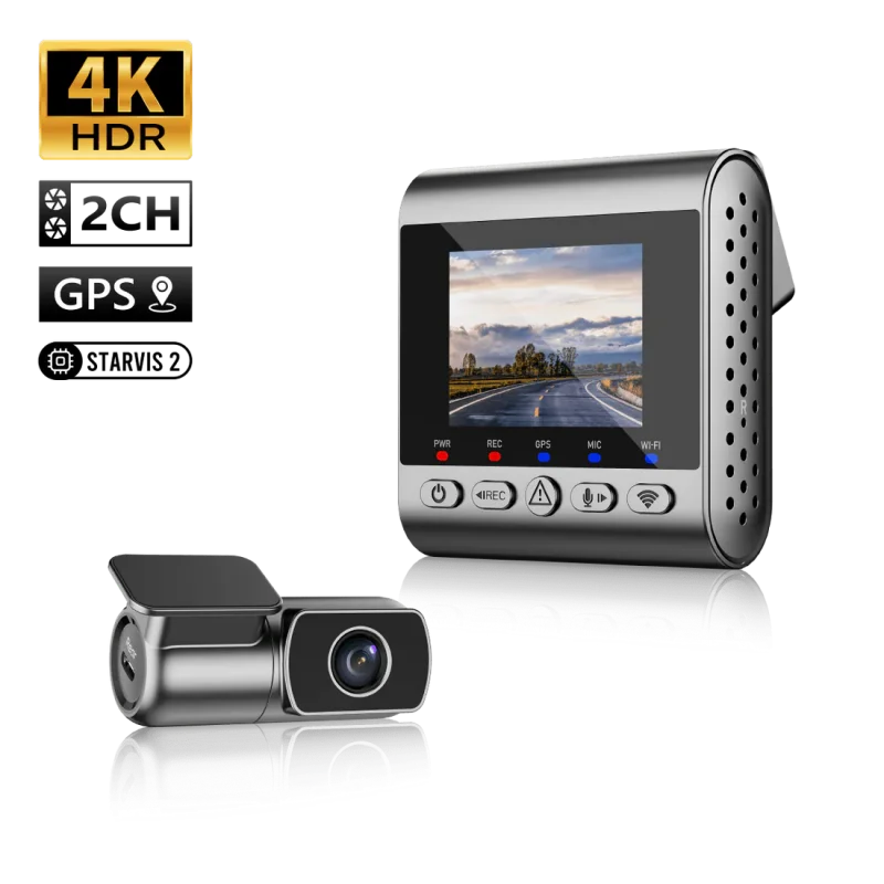 كاميرا داش SJCAM M60 4K مع نظام تحديد المواقع، 170 ° زاوية واسعة، كشف الاصطدام، رؤية ليلية –للسيارة والدراجات النارية #3