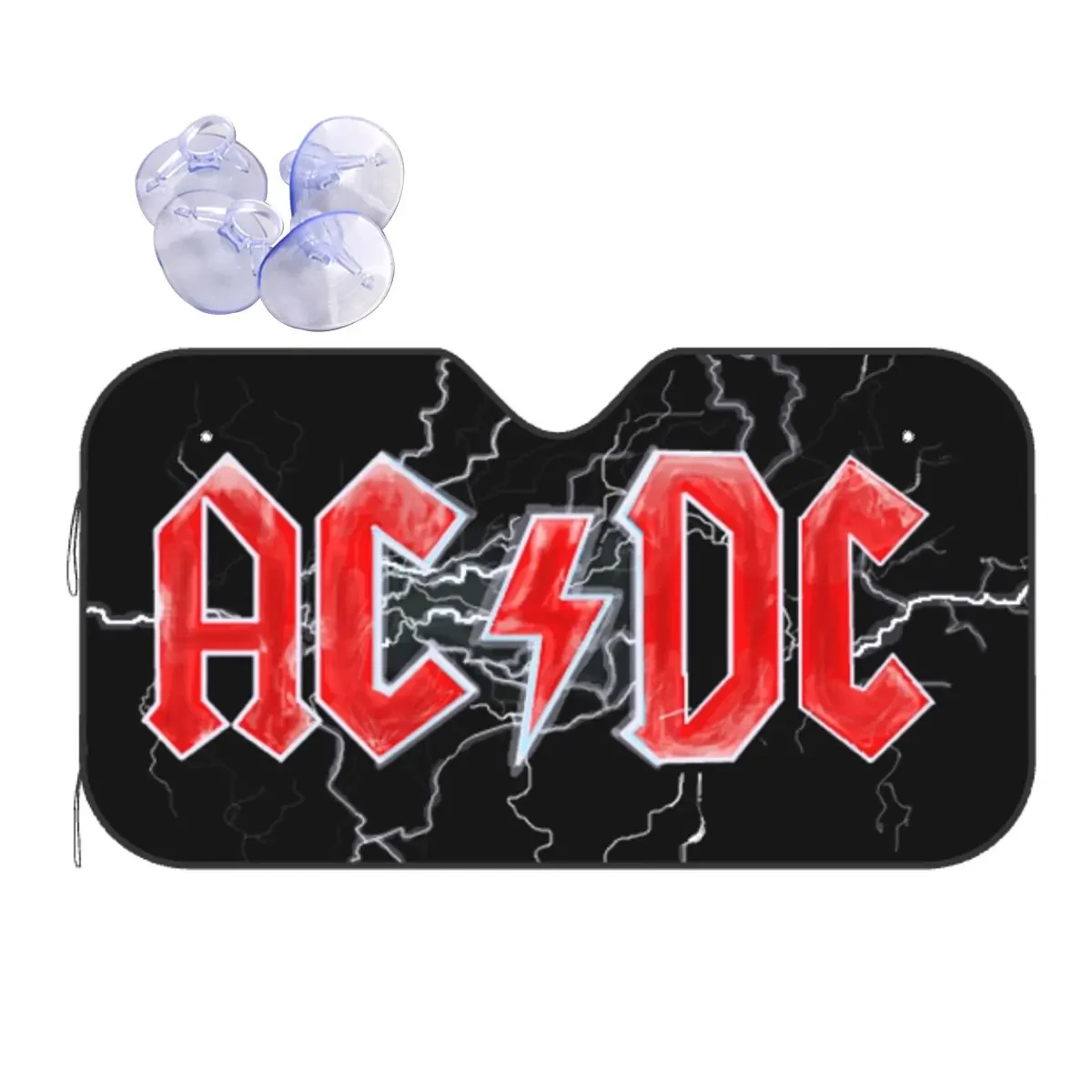 

Ac Dc Band Star Sunshade Windscreen The Bell Rock Roll Australian Folding Car Front Window Visor Car Sunshade Sunscreen Curtain