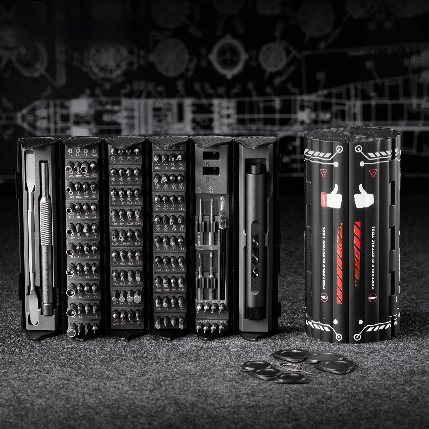 138 In 1 Electric Professional Screwdriver Set Cordless Multifunctional iPhone & Glasses Repair Tool Magnetic Bit Household Kit