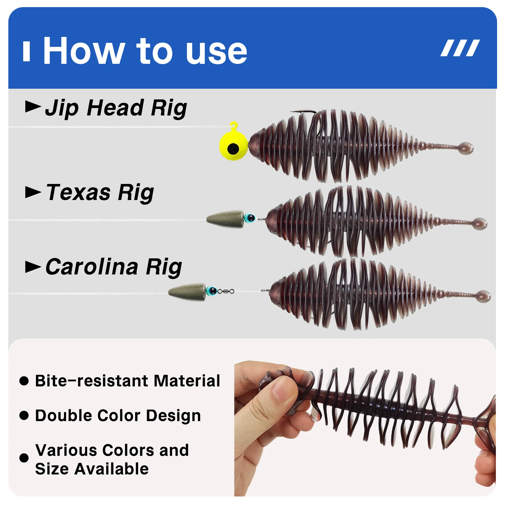 Aventik 20 قطعة منفاخ الخيشومية لينة الصيد إغراء دودة الاصطناعي سويم 50mm70mm100mm140mm بيونيك لينة علقة الصيد أسماك الطعم