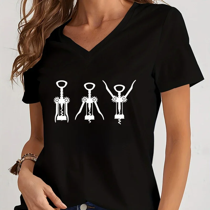 Mój ulubiony trening T-shirt z nadrukiem Wiosna Krótki rękaw Damska koszulka Śmieszne koszulki fitness dla miłośników wina Harajuku Moda Damska koszulka — zdjęcie 2