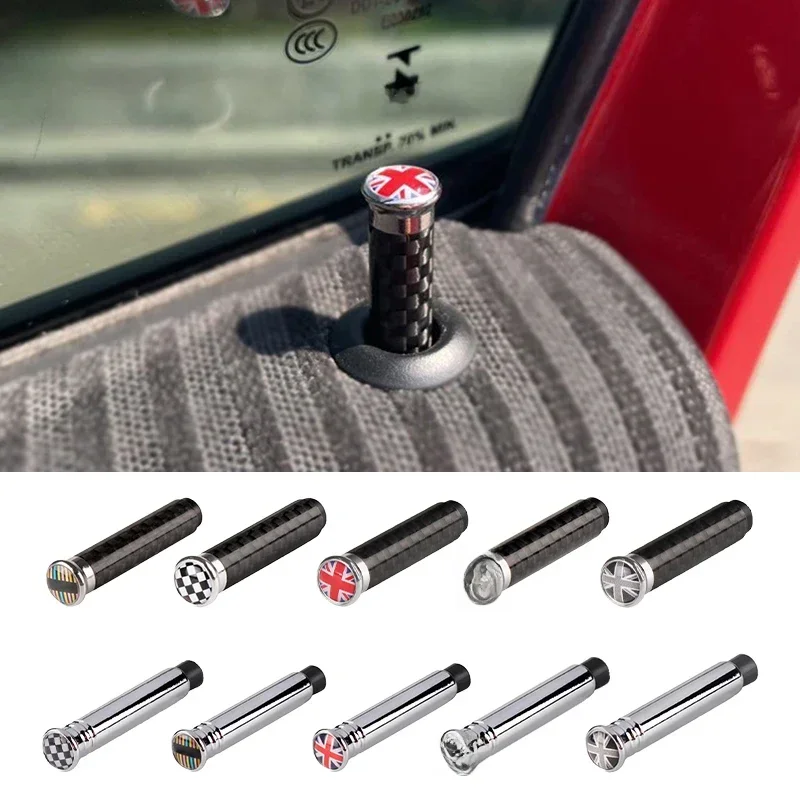 2 Stück Carbon Interieur Auto türschloss Klopf stift Abdeckung Aufkleber Autozubehör für Mini Cooper