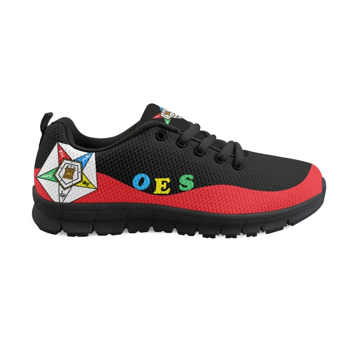 INSTANTARTS Trendy Women's Casual Sneakers OES Style Order Of The Eastern Star Emblem Print Ladies Flat Shoes Outdoor Footwear