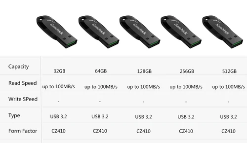 Imagen 2 del producto Sandisk USB 3,2 Pendrive 512GB 256GB 128GB 64GB 32GB unidad Flash USB Pen Drive USB Flash Stick disco en memoria clave para computadora