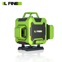 LFINE 4D 16 Lines Laser Level  Green Line SelfLeveling 360 Horizontal And Vertical Remote Control Green Beam Laser Levels