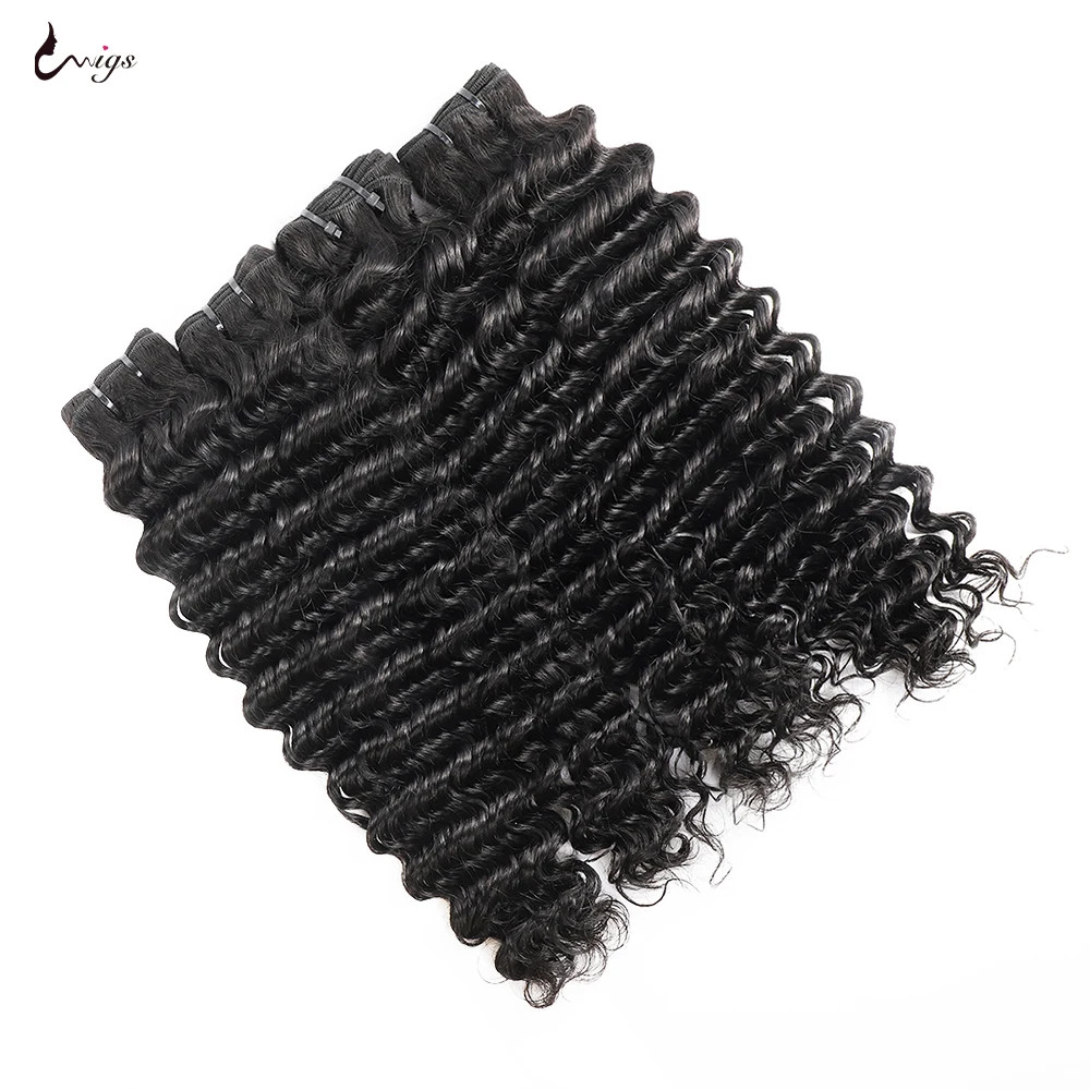 30 Inch Deep Wave Human Hair Bundle Brazilian Human Hair Bundles Remy Hair Weave 1/3/4 Bundles For Women Double Weft Hair Weft